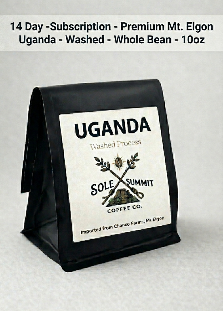 14 Day -Subscription - Premium Mt. Elgon Uganda - Washed - Whole Bean - 10oz